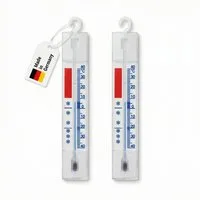Lantelme Kühlschrankthermometer Analog mit Haken Gefrierschrankthermometer Kühlschrank Thermometer, 2-tlg., Made in Germany, Stückzahl Wählbar, mit Haken zum aufhängen, + - 40°C