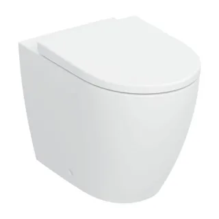 Geberit iCon Stand-Tiefspül-WC-Set 503080JT1 35,5x56cm, wandbündig, geschlossenes Keramikdesign, mit WC-Sitz, Weiß matt