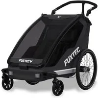 FUXTEC Fahrradkinderanhänger FX-FA1neu, faltbar, für 2 Kinder geeignet, mit 5-Punkt-Sicherheitsgurte