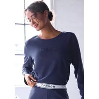 Copenhagen Studios Langarmshirt mit hochwertiger Logostickerei