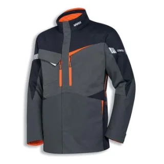 uvex metal pro Herren-Arbeitsjacke, Regular Fit grau/orange 3XL - 8996114