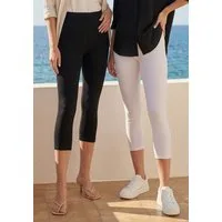 Tamaris Caprileggings (2er-Pack) in 3/4-Länge mit bequemem, elastischem Bund