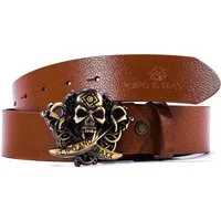 Cipo & Baxx Ledergürtel Herren Gürtel BA-CG146 (1-St) mit Totenkopfschnalle und Logo