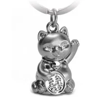 FABACH Schlüsselanhänger Glückskatze Maneki Neko - Winkekatze Glücksbringer Geschenk