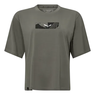 SALEWA - Eagle Hybrid Loose T-Shirt Damen - Grün (Gr.40)