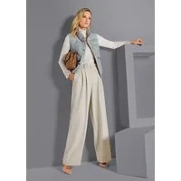 MADELEINE Bundfaltenhose Weite Bundfaltenhose mit Formbund Palazzohose mit lässiger Weite, Knopfverschluss, Gürtelschlaufen