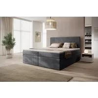 PROMETO Möbel Boxspringbett Doppelbett mit 4 Schubladen, Topper, Kopfteil 180x200cm POSO-Cordstoff, inkl. Taschenfederkern-Matratze (7-Zonen)