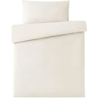 Makian Bettwäsche Uni - Beige, Baumwolle, Kinderbettwäsche Set 100x135 cm / 40x60 cm Deckenbezug, Kissenbezug
