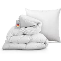 Bestlivings Bettdecke + Kopfkissen "Sabine", Füllung: 100% Polyester, Bezug: Mircrofaser, Sommer-Bettenset 2-teilig. Bettdecke 135x200cm und Kopfkissen 80x80cm