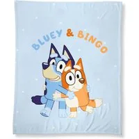 Kinderdecke Bluey & Bingo flauschige Kuscheldecke für Kinder mit Bluey Motiv, MTOnlinehandel, Superweiche Fleecedecke für gemütliche Kuschelmomente