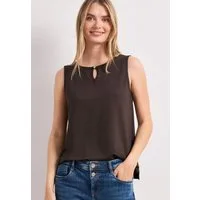 STREET ONE V-Shirt aus strecthigem Viskosematerial