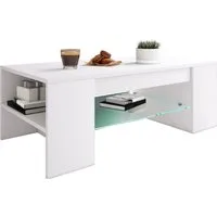 VCM Couchtisch Tunas B. 100 x T. 50 x H. 35 cm, Stauraum für Fernbedienung und Snacks, passend zu modernem Wohnstil
