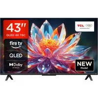 TCL 43T6C QLED-Fernseher (108 cm/43 Zoll, 4K Ultra HD, Fire TV, Fire TV / Smart TV, Dolby Vision HDR, Alexa, Triple-Tuner)