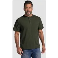 JP1880 T-Shirt Henley Basic Knopfleiste Halbarm