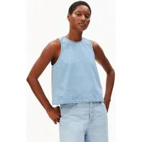 Armedangels Blusentop DENIM Top aus 100% recycelte Baumwolle Regular Fit