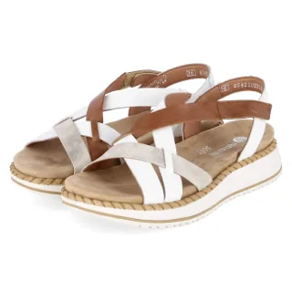 Remonte Sandalen - Gr. 37 - Weiß - Glattleder