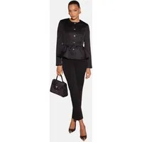 LIPSY Jackenblazer Lipsy Jacke mit rundem Kragen und Schößchen (1-tlg)