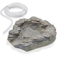esotec Bachlaufschale Obere Bachlaufschale grau mit 3 m Schlauch, 40x39x8cm Polyresin 100755, Komplettset, 2-tlg., Obere Bachlaufschale, Detailgetreu nachgebildete Steinstruktur aus Polyresin