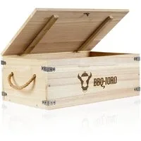 BBQ-Toro Holzkiste Rustikale Holzkiste für Dutch Oven und Grillzubehör, Aufbewahrung