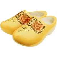 Klompenfabriek Nijhuis BV holländische Holzschuhe: Der Klassische im gelben Farmerdesign Clog