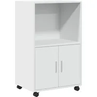 vidaXL Sideboard Rollschrank Weiß 55x40x91 cm Holzwerkstoff (1 St)