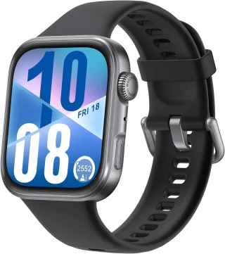 Huawei Watch Fit 4 [inkl. Kautschuk-Armband schwarz] 43mm Aluminiumgehäuse schwarz