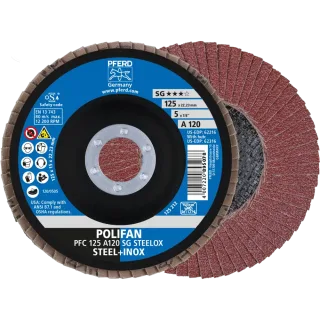 PFERD TOOLS POLIFAN Fächerscheibe PFC konisch SG STEELOX Stahl/Edelstahl - 67712125