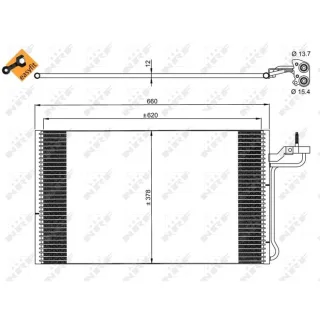 NRF Klimakondensator Volvo C30 C70 S40 V50 2,4 35882