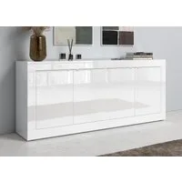 Home affaire Sideboard Basic Breite 207 cm, Kommode 4 Türen, Anrichte, Metallgriff, moderne Rahmenoptik, viel Stauraum, Farbauswahl