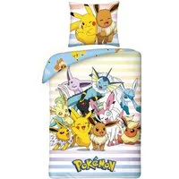 Halantex Bettwäsche Pokemon Pikachu - Bettwäsche-Set mit Wendemotiv, 135x200 & 80x80, Baumwolle, 100% Baumwolle