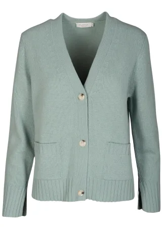 CLARINA - V-Cardigan, 1/1 Arm, uni mint - Gr. - 48