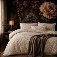 ZIRVEHOME Bettwäsche Baumwolle Beige – Bettbezug Zebra-Muster Ganzjahresbettwäsche, Renforce, 2 teilig, 155x220 cm Baumwolle Beige Bettbezug Atmungsaktiv & Hautfreundlich