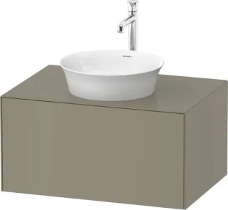 Duravit White Tulip Konsolenwaschtischunterbau wandhängend Stein Grau Hochglanz 800x550x408 mm - WT4 WT49750H2H2