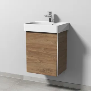 Sanipa 3way Waschtischunterbau zu Geberit Renova Plan Slim Waschtisch mit 4 Auszügen, Eiche-Kansas BR66859