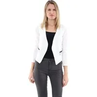 malito more than fashion Jackenblazer malito Damen Blazer ohne Kragen, Sakko im Basic Look, Kurzjacke mit Sweatblazer im Basic-Look