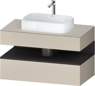 Duravit Qatego Konsolenwaschtischunterbau wandhängend Taupe Supermatt 1000x550x600 mm - QA4731080830 QA4731080830010