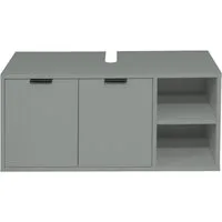 FURNARO Waschbeckenunterschrank in pine green matt lack NB B/H/T: 100x45x45 cm