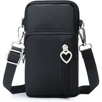 Keyura Umhängetasche Crossbody Tasche für Damen, Verstellbar Schultergurt (Schultertasche, Mini Crossbody, Kleine Umhängetasche, 1-tlg., Nylon Handy Mini-Tasche, multifunktionale Handytasche), Schultertasche zum Umhängen mit breitem Schultergurt und 