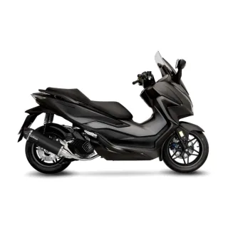 LeoVince EURO-5 Sportauspuff Komplettanlage NERO Honda Forza 125 Bj.2021-2024 +Kat eintragungsfrei