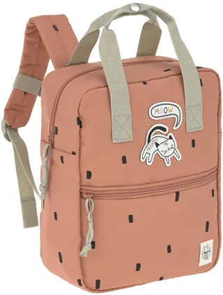 Lässig Kindergartenrucksack Square - Happy Prints, Karamell