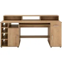 VOGL Möbelfabrik Schreibtisch Timra mit Monitoraufsatz, Tastaturauszug & Towerfach, Breite 154 oder 178 cm, Made in Germany