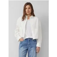 s.Oliver Langarmbluse Bluse Verkürzte Popeline-Bluse im Relaxed Fit