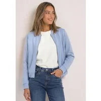 STREET ONE Sweatjacke im Silk-Look mit Zipper