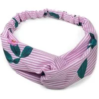 styleBREAKER Haarband, 1-tlg., Streifen Haarband mit Twist Knoten und Blumen