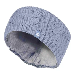 Damen Kabelstrick Fleecegefüttertes Thermo-Winter-Ohrwärmer-Stirnband