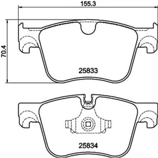 Hella Bremsbel?ge vorne Citroen C4 Peugeot 308