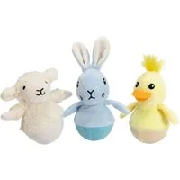 Beeztees Tierkuscheltier Katzenspielzeug Oster Wobbler Kaninchen/Küken/Lamm