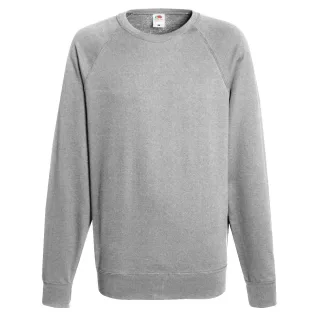 Fruit Of The Loom Herren leichtes Raglan-Sweatshirt (240 GSM) (Heather Grey)