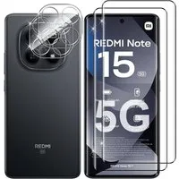 SmartUP Displayschutzglas 2X Schutzglas für Xiaomi Redmi Note 15 5G Panzerfolie Kamera Full 3D für Xiaomi Redmi Note 15 5G, kompletter Rundumschutz