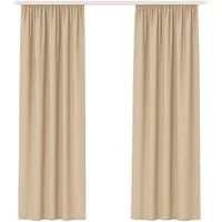 Bestlivings Gardine "Ellen" mit Universalband (2 St), Kräuselband, blickdicht, in moderner Satin-Optik, einfarbig, modern, waschbar bei 30°C